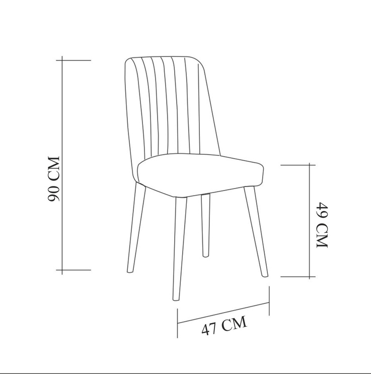 Ēdamistabas komplekts Kalune Design Santiago 1048 - 1 A, priedes/tumši zila