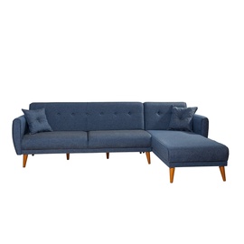 Stūra dīvāns Artie Aria, tumši zila, 190 x 270 x 85 cm