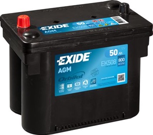 Аккумулятор Exide AGM EK508, 12 В, 50 Ач, 800 а