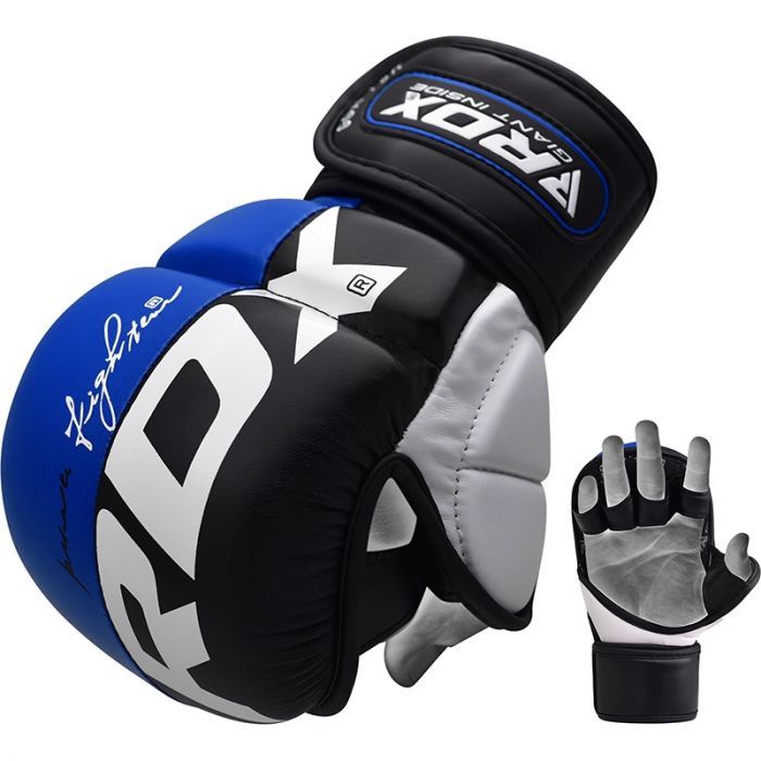Перчатки для ММА RDX Grappling Rex T6 Plus GGR-T6U-M+, синий/белый/черный, M