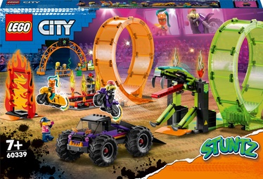 Konstruktor LEGO City e Kaskadinių triukų arena su dviguba kilpa 60339