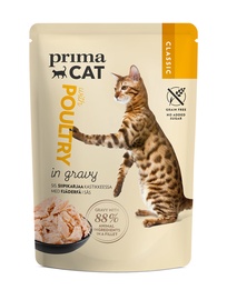 Влажный корм для кошек Primacat, мясо птицы, 0.085 кг