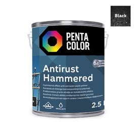Eriotstarbeline värv Pentacolor Anti Rust Hammered, 2.5 l, must