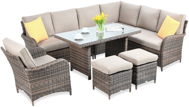 Välimööbli komplekt Focus Garden Ventura Grand, pruun/beež, 8-9 istekohta