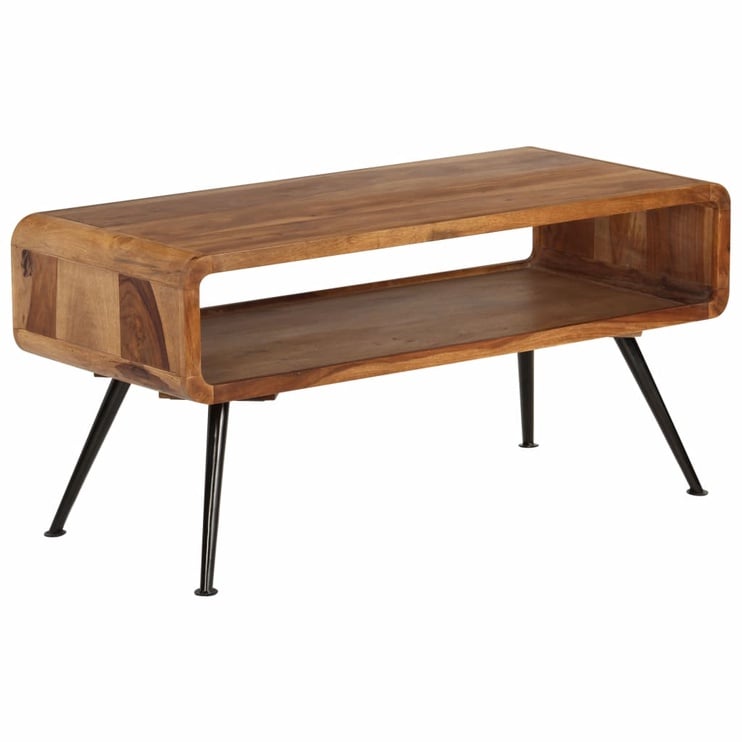 Kafijas galdiņš VLX Solid Sheesham Wood, brūna, 950 mm x 400 mm x 450 mm