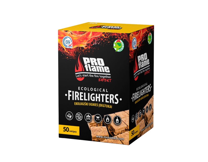 Aizdedzinātājs Pro Flame Expert Firelighters, 13 cm x 8 cm x 33 cm