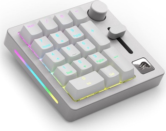 Klaviatuur Glorious GMMK GMMK Wireless Numpad Glorious Fox Linear, valge, juhtmeta