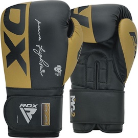 Боксерские перчатки RDX F4 BGR-F4GL-14OZ, золотой/черный, 14 oz