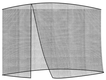 Sääsevõrk Malatec Garden Umbrella Mosquito Net XL15260, must, 300 cm x 260 cm