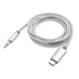 Kabelis iLike AX2 USB-C, 3.5 mm, 1 m, sidabro