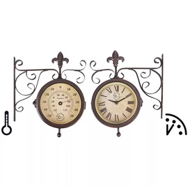 Kell VLX Clock with Thermometer TF005, pruun, polüvinüülkloriid (pvc)/metall, 25 cm x 8.7 cm