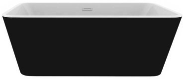 Vann, teisaldatav Besco Evita Black&White Matt, 160 cm x 80 cm x 58 cm, ristkülik