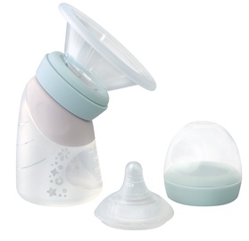 Комплект Marcus & Marcus Silicone Angled Feeding Bottle & Breast Pump, 120 мл, 0 мес., 3 шт.