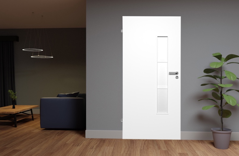 Полотно межкомнатной двери Domoletti Merida, левосторонняя, белый, 203.5 x 64.4 x 4 см