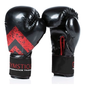 Boksa cimdi Gymstick Boxing Gloves 61180-10, melna/sarkana, 10 oz