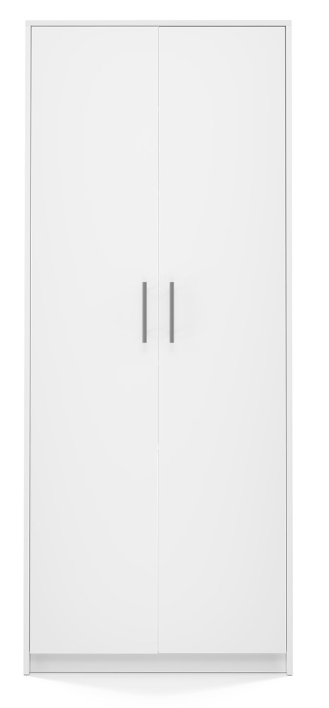 Riidekapp Oliv 2D, valge, 35 cm x 74 cm x 180 cm