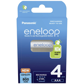 Aku Panasonic Eneloop, AAA, 800 mAh, 4 tk