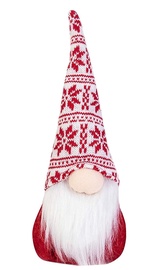 Ziemassvētku rūķis Ralfas, 29 cm, kokvilna/poliesters, balta/sarkana