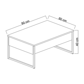 Комплект мебели для гостиной Kalune Design, золотой/ореховый