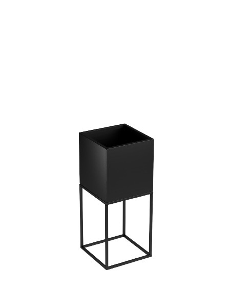 Ziedu statīvs Lorient, 19 cm x 19 cm x 47 cm, metāls, melna