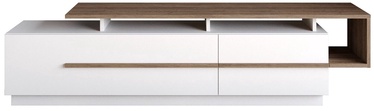 TV-laud Kalune Design Pia, valge/pähklipuu, 180 cm x 38.9 cm x 46.4 cm