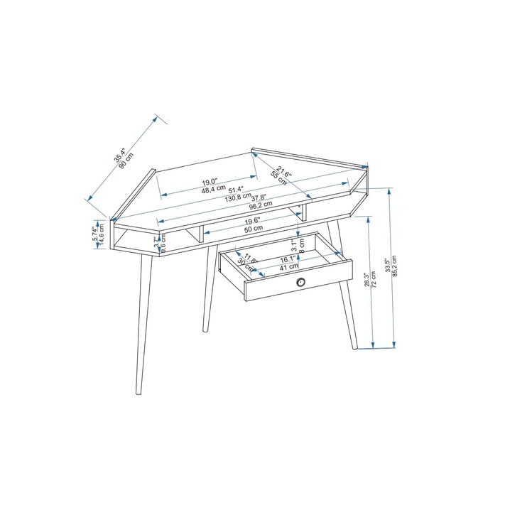Galds Kalune Design Supra 550ARN1163, balta