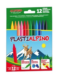 Мелки Alpino PlastiAlpino, 115 мм, многоцветный, 12 шт.