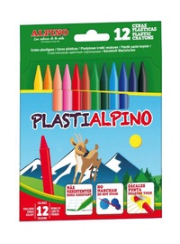 Kreidelės Alpino PlastiAlpino, 115 mm, įvairių spalvų, 12 vnt.