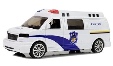 Rotaļlietu policijas automašīna Lean Toys Model Seroes Police LT6909, balta