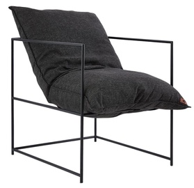 Tugitool Kalune Design Benedict, must/hall, 67 cm x 86 cm x 71 cm
