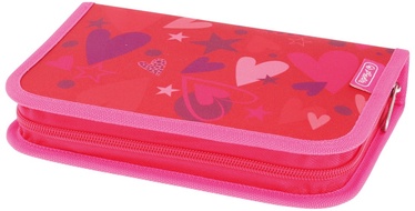 Пенал Herlitz Sweet Hearts, 205 мм x 140 мм, красный/розовый