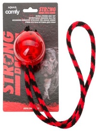 Rotaļlieta sunim Comfy Strong Ball with Rope, melna/sarkana