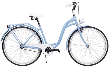 Велосипед городской Azimut City Lux, 28 ″, белый/голубой