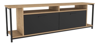 ТВ стол Kalune Design Omar, черный/дубовый, 350 мм x 1600 мм x 508 мм