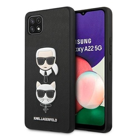 Vāciņš Karl Lagerfeld Karl`s & Choupette, Samsung Galaxy A22 5G, melna