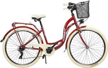 Velosipēds pilsētas Azimut Vintage TX-7, 28 ", 17" (41.91 cm) rāmis, sarkana/krēmkrāsa