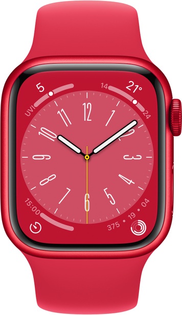 Nutikell Apple Watch Series 8 GPS 41mm Aluminum, punane