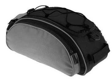 Sporta soma Iso Trade Bicycle Bag, melna/pelēka, 13 l, 180 mm x 400 mm x 170 mm