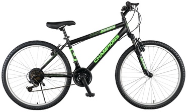 Велосипед горный Champions Tempo, 26 ″, 16" рама, черный/зеленый
