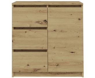 Комод Top E Shop 1D3S, дубовый, 40 x 80 см x 75 см