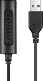 Adapter Sandberg Headset USB Controller USB, 3.5 mm female, 1.5 m, must