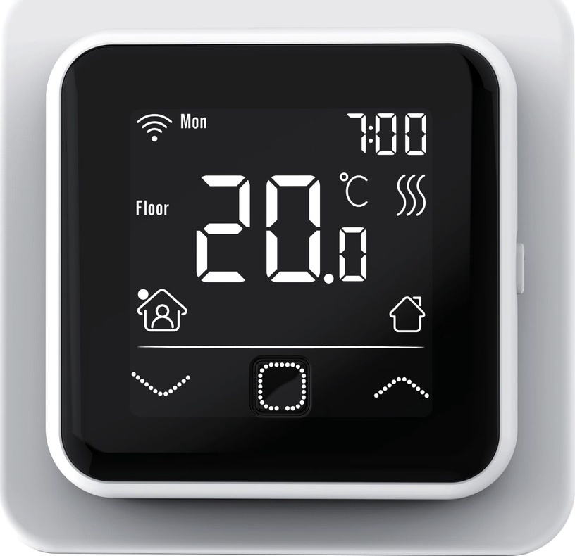 Программируемый термостат отопления THERMOVAL TVT 40 CB WiFi, встраивается в стену, белый, 8.6 см, 5 - 40 °С