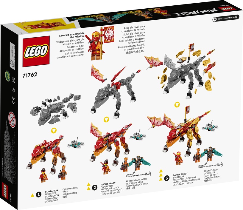 Konstruktor LEGO® NINJAGO® Kai tuledraakon EVO 71762, 204 tk
