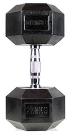 Hantel Proud Hex Rubberized Dumbbell, 27.5 kg
