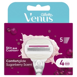 Skuvekļa Maināmas Asmeņu Kasetnes Gillette Venus ComfortGlide Sugarberry, 4 gab