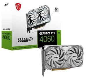 Vaizdo plokštė MSI GeForce RTX™ 4060 Ventus 2X White, 8 GB, GDDR6