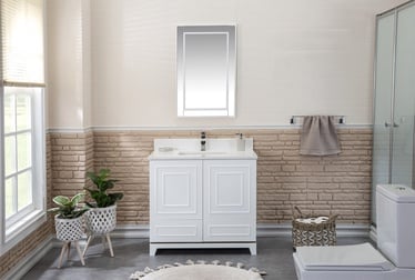 Комплект мебели для ванной Kalune Design Ohio 36, белый, 54 см x 90 см x 86 см