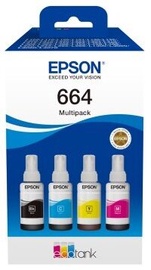 Tint Epson C13T66464A, must/kollane/sinine (cyan)/fuksia (magenta)