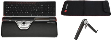 Комплект клавиатуры и мыши Contour RollerMouse Red Plus Travel EN, черный, беспроводная