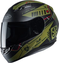 Мотоциклетный шлем Hjc CS15 Tarex, S, черный/зеленый